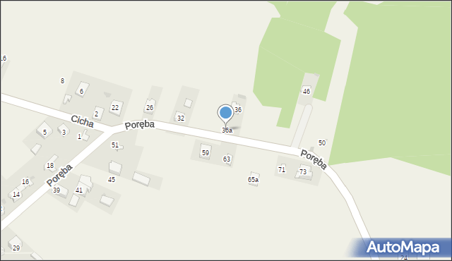 Kolonia, Poręba, 36a, mapa Kolonia