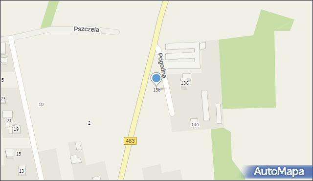 Kolonia Wierzchowisko, Pogodna, 13b, mapa Kolonia Wierzchowisko