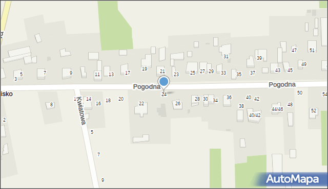 Kolonia Wierzchowisko, Pogodna, 24, mapa Kolonia Wierzchowisko