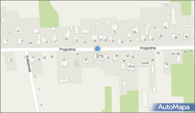 Kolonia Wierzchowisko, Pogodna, 28, mapa Kolonia Wierzchowisko