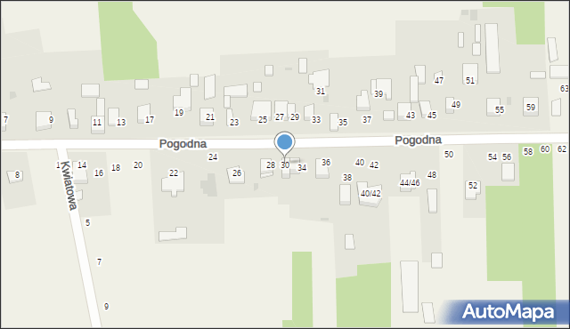 Kolonia Wierzchowisko, Pogodna, 30, mapa Kolonia Wierzchowisko