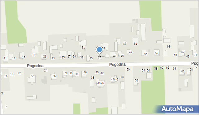 Kolonia Wierzchowisko, Pogodna, 37, mapa Kolonia Wierzchowisko