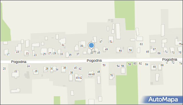 Kolonia Wierzchowisko, Pogodna, 43, mapa Kolonia Wierzchowisko