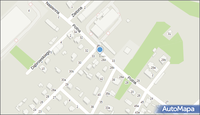 Koluszki, Polna, 28e, mapa Koluszki
