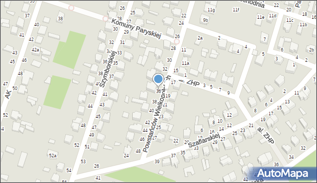 Koluszki, Powstańców Wielkopolskich, 36, mapa Koluszki