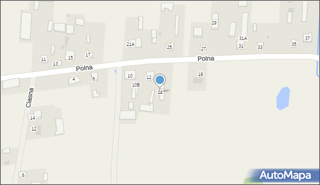 Komarówka Podlaska, Polna, 14, mapa Komarówka Podlaska