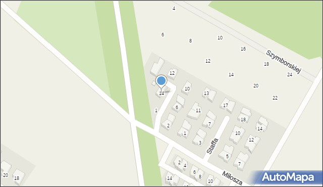 Komorniki, Poświatowskiej Haliny, 14, mapa Komorniki