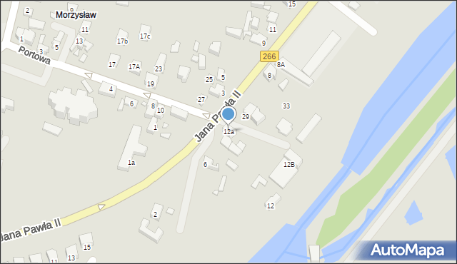 Konin, Portowa, 12a, mapa Konina