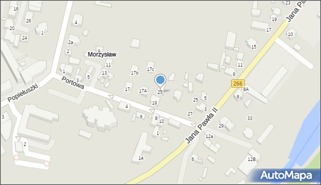 Konin, Portowa, 23, mapa Konina