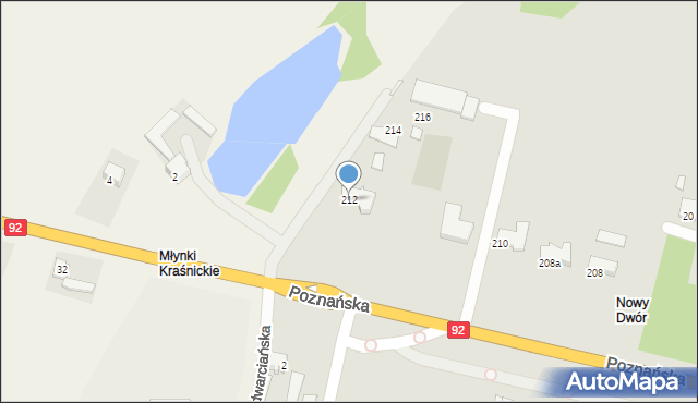 Konin, Poznańska, 212, mapa Konina