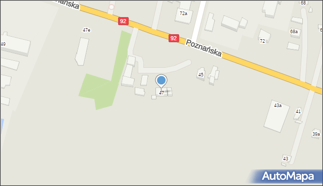 Konin, Poznańska, 47, mapa Konina