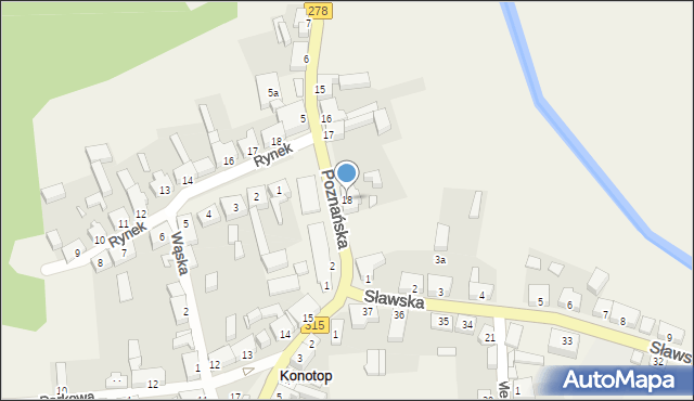 Konotop, Poznańska, 18, mapa Konotop