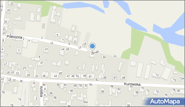 Końskowola, Północna, 28, mapa Końskowola