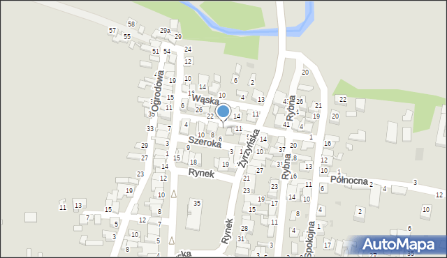 Końskowola, Poprzeczna, 13-15, mapa Końskowola