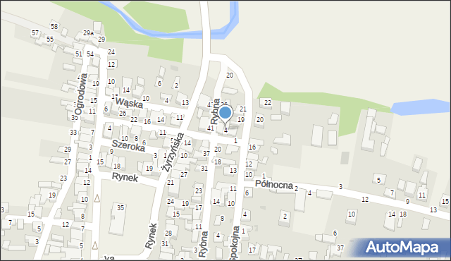 Końskowola, Poprzeczna, 4, mapa Końskowola