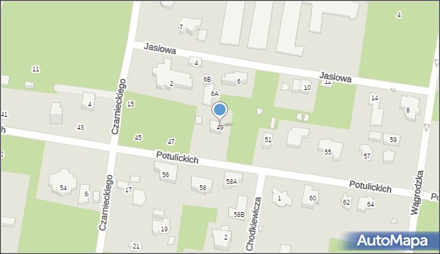 Konstancin-Jeziorna, Potulickich, 49, mapa Konstancin-Jeziorna