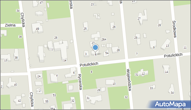 Konstancin-Jeziorna, Potulickich, 5, mapa Konstancin-Jeziorna