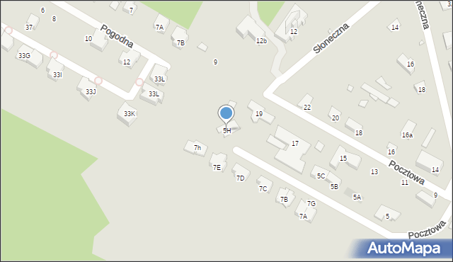 Konstancin-Jeziorna, Pocztowa, 5H, mapa Konstancin-Jeziorna