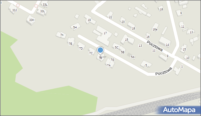 Konstancin-Jeziorna, Pocztowa, 7B, mapa Konstancin-Jeziorna