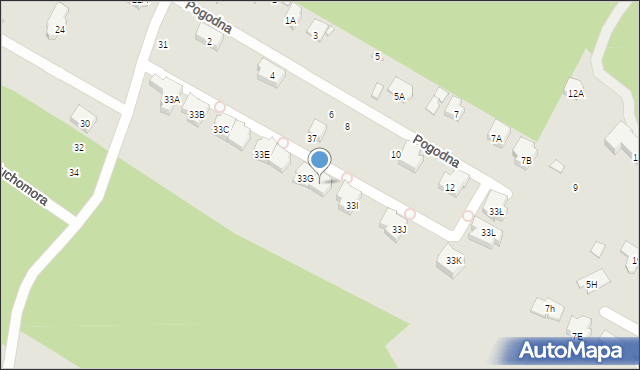 Konstancin-Jeziorna, Pogodna, 33H, mapa Konstancin-Jeziorna