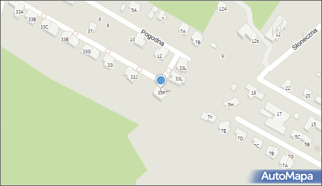 Konstancin-Jeziorna, Pogodna, 33K, mapa Konstancin-Jeziorna