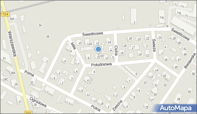 Konstancin-Jeziorna, Południowa, 11, mapa Konstancin-Jeziorna