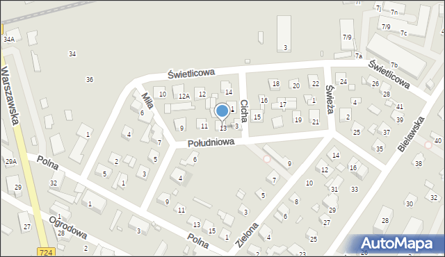 Konstancin-Jeziorna, Południowa, 13, mapa Konstancin-Jeziorna