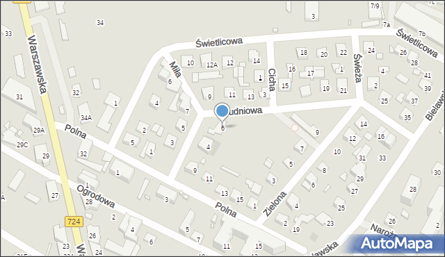 Konstancin-Jeziorna, Południowa, 6, mapa Konstancin-Jeziorna