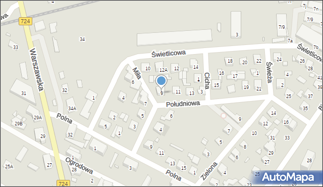 Konstancin-Jeziorna, Południowa, 9, mapa Konstancin-Jeziorna