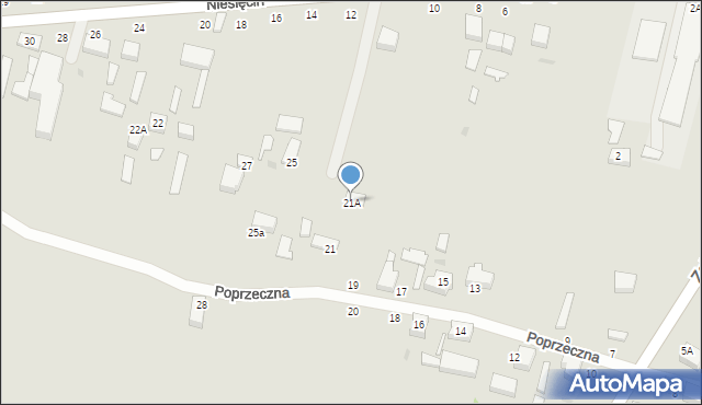 Konstantynów Łódzki, Poprzeczna, 21A, mapa Konstantynów Łódzki