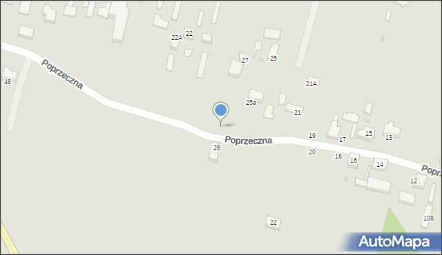 Konstantynów Łódzki, Poprzeczna, 27, mapa Konstantynów Łódzki