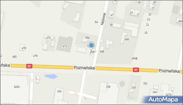 Koprki, Poznańska, 470, mapa Koprki