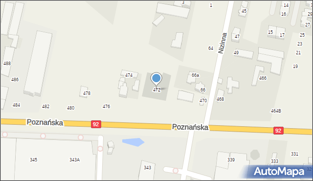 Koprki, Poznańska, 472, mapa Koprki