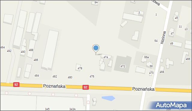 Koprki, Poznańska, 476, mapa Koprki