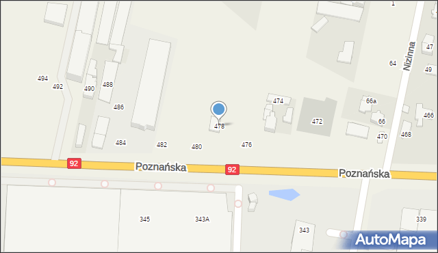 Koprki, Poznańska, 478, mapa Koprki