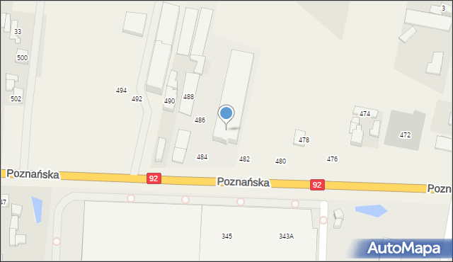 Koprki, Poznańska, 484, mapa Koprki