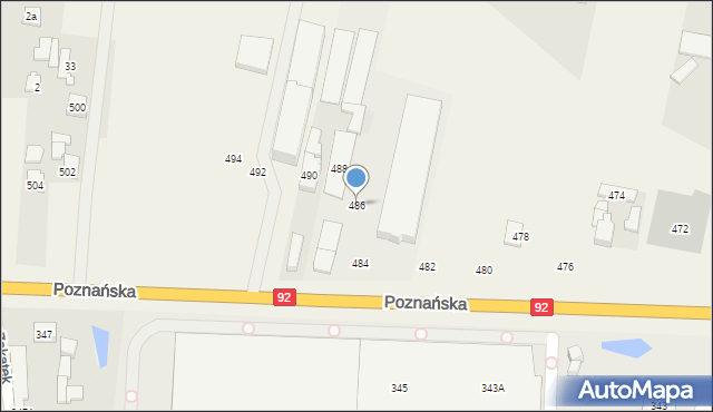 Koprki, Poznańska, 486, mapa Koprki