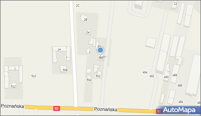 Koprki, Poznańska, 500, mapa Koprki