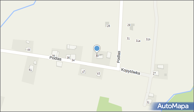 Kopytówka, Podlas, 30, mapa Kopytówka