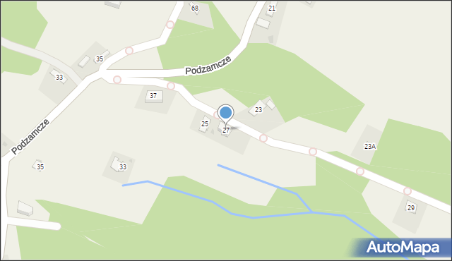 Korczyna, Podzamcze, 27, mapa Korczyna