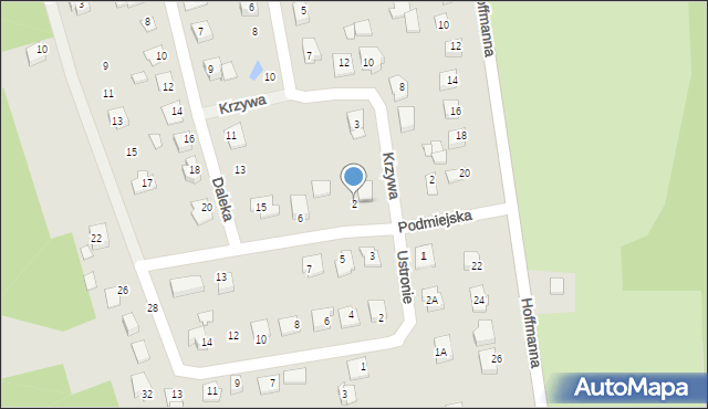 Koronowo, Podmiejska, 2, mapa Koronowo