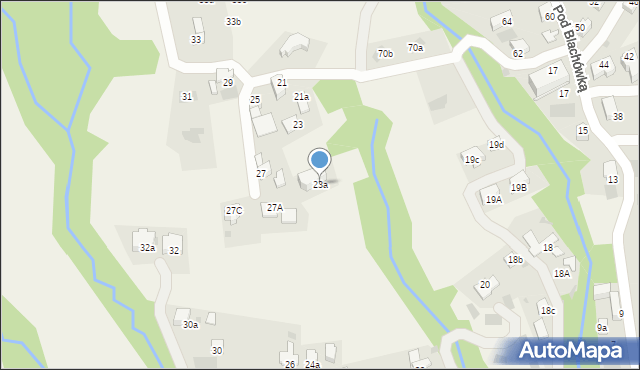 Kościelisko, Pod Blachówką, 23a, mapa Kościelisko