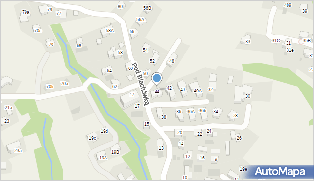 Kościelisko, Pod Blachówką, 44, mapa Kościelisko