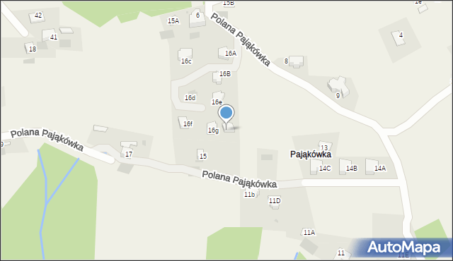 Kościelisko, Polana Pająkówka, 16h, mapa Kościelisko