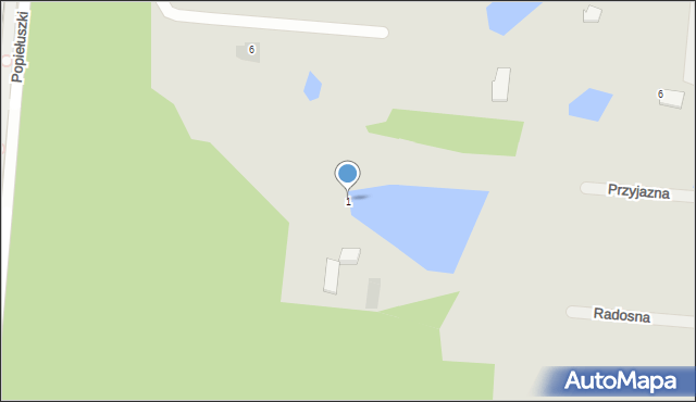 Kościerzyna, Popiełuszki Jerzego, bł. ks., 1, mapa Kościerzyna