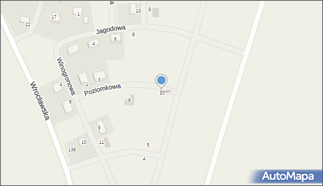 Koskowice, Poziomkowa, 10, mapa Koskowice