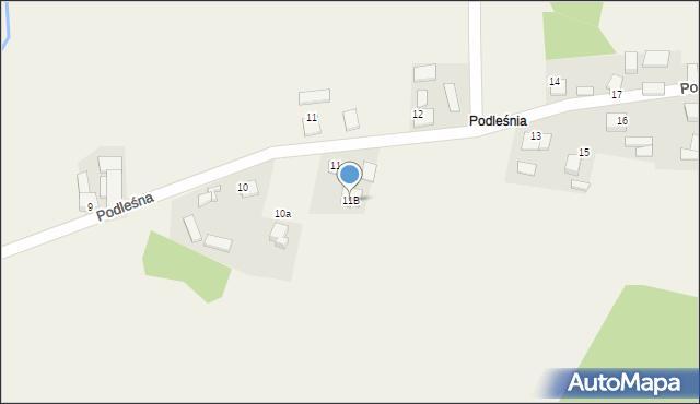 Kośmidry, Podleśna, 11B, mapa Kośmidry