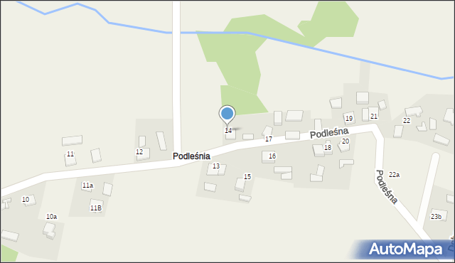 Kośmidry, Podleśna, 14, mapa Kośmidry