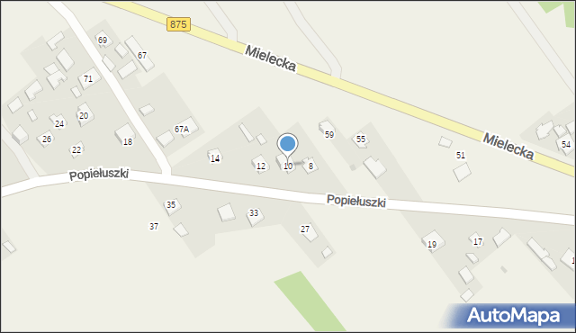 Kosowy, Popiełuszki Jerzego, bł. ks., 10, mapa Kosowy