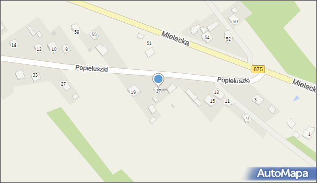 Kosowy, Popiełuszki Jerzego, bł. ks., 17, mapa Kosowy